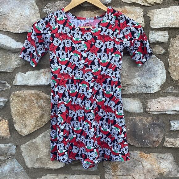 Disney Minnie Mouse Santa Christmas Dress red & black size 6/6X - Picture 5 of 6